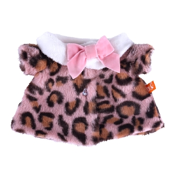 Шубка из меха с леопардовым принтом