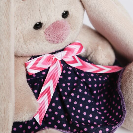 in a polka-dot dress in a polka-dot dress