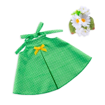 Сарафан зеленый в горошек