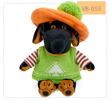 Ваксон baby в жилете и берете с помпоном