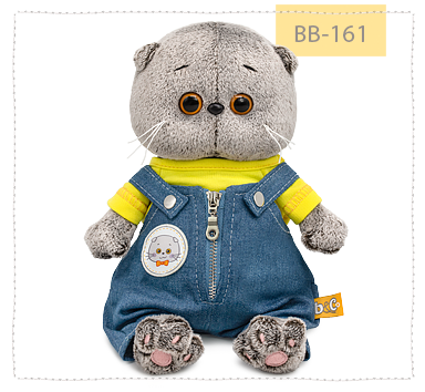 Кот Басик baby в комбинезоне "Деним"