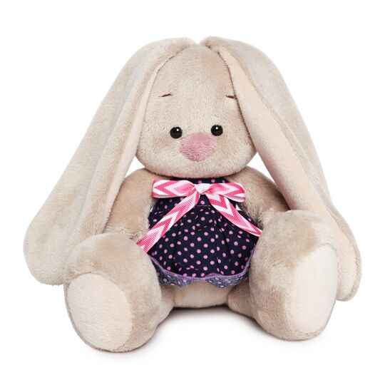 in a polka-dot dress in a polka-dot dress