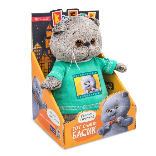 Кот Басик в лонгсливе с принтом "Мультсериал"