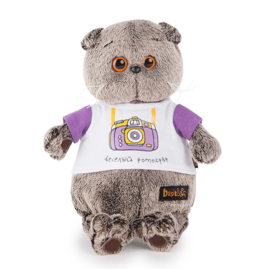 Басик в футболке с принтом "Весёлый фотограф"