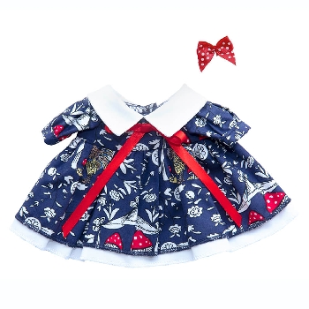 Темно-синее платье с принтом