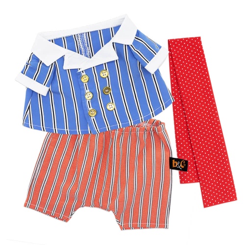 Полосатый костюм на пуговицах