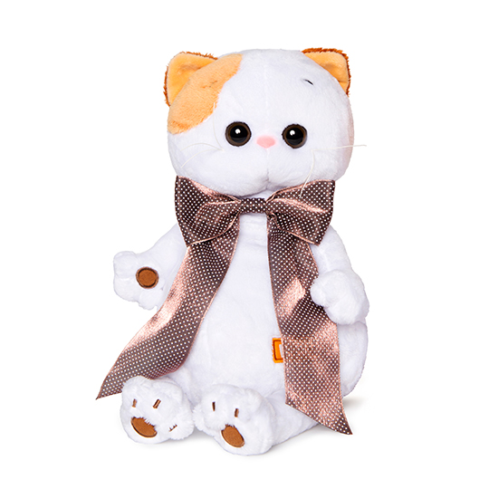 with brown satin bow with brown satin bow