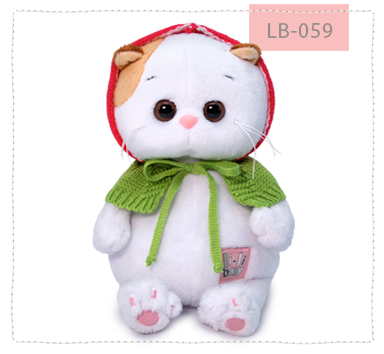 в вязаной накидке