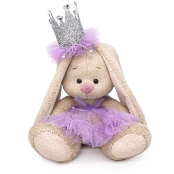 в короне и сиреневой пышной юбочке из сеточки