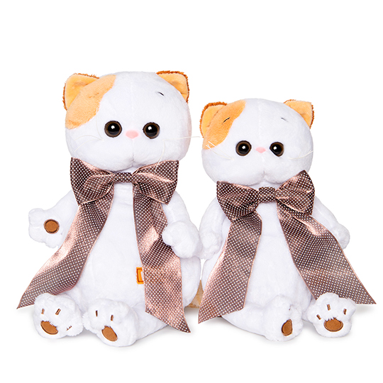 with brown satin bow with brown satin bow