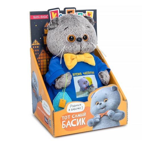 Кот Басик в свитшоте "Время английского чаепития", "Мультсериал"