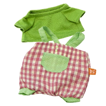 Полукомбинезон с карманом и зеленая футболка