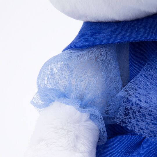 in blue dress in blue dress