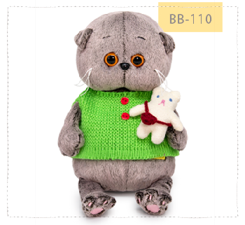 в жилете с игрушкой