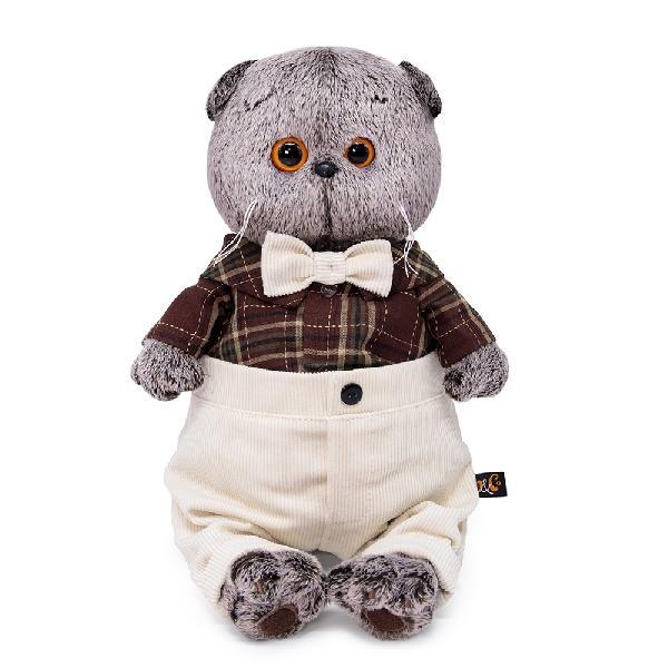 в рубашке и вельветовых брюках