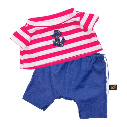 Полосатая футболка с якорем