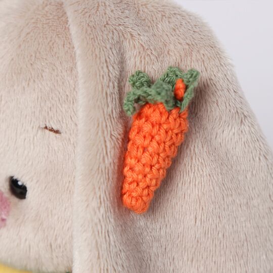in a yellow sundress with carrot in a yellow sundress with carrot