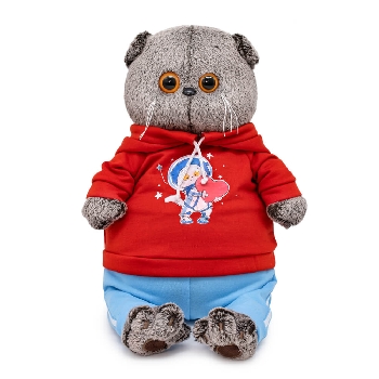 в красном спортивном костюме