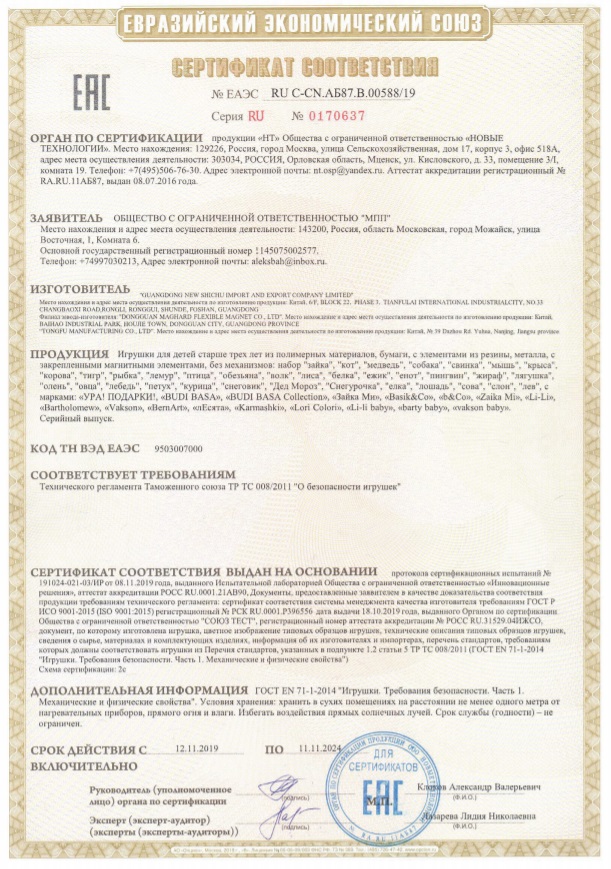 Сертификат соответствия 2 (МАГНИТНАЯ ОДЕВАШКА)