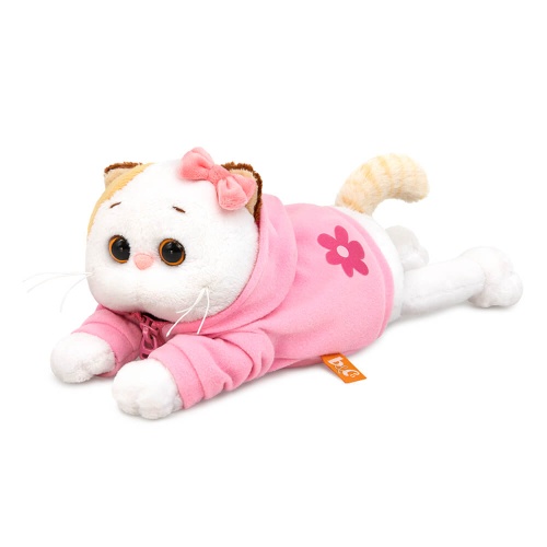 Кошечка Ли-Ли в худи с цветочком (лежачая)