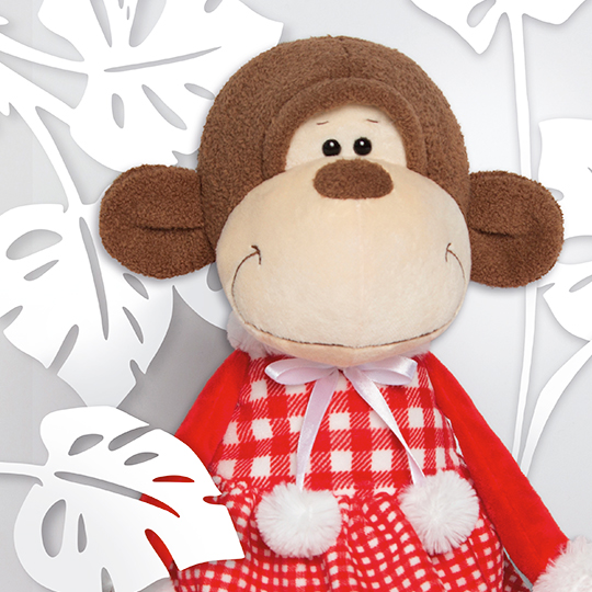 Обезьянка Лиза в красном платье