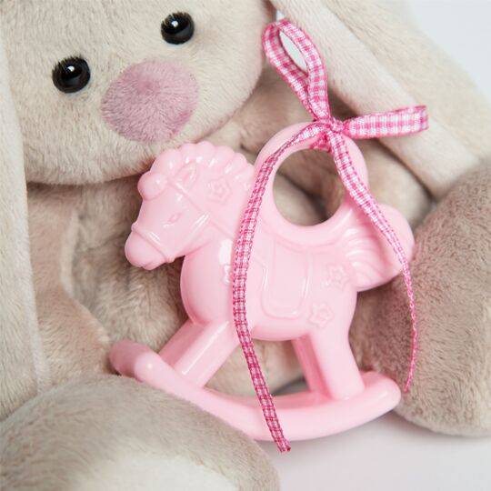 with a pink horse with a pink horse