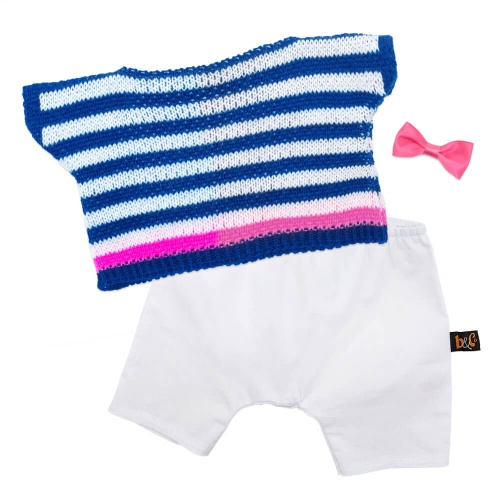 Полосатый свитер с брюками