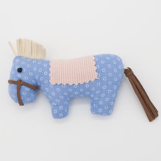 with blue horse with blue horse