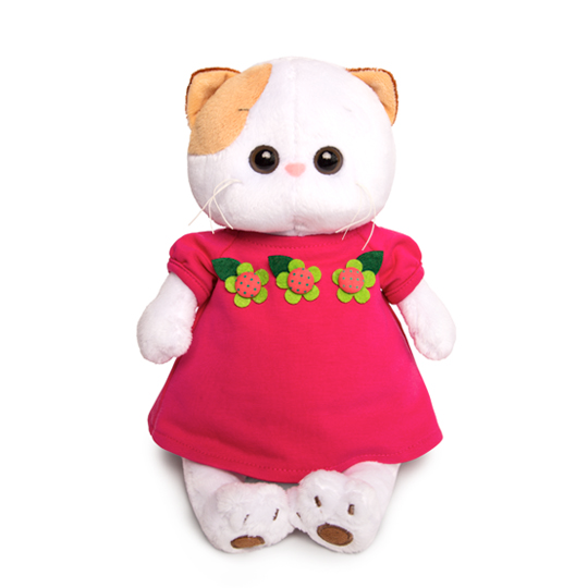 in a crimson dress with flowers in a crimson dress with flowers