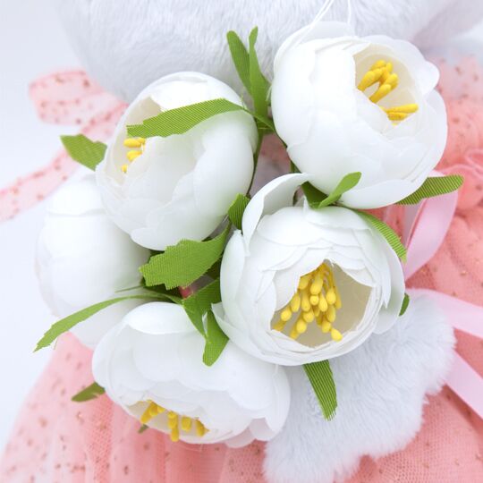 with white bouquet with white bouquet