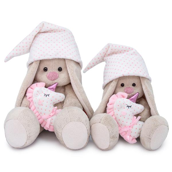 с подушкой единорогом розовая