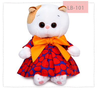 в платье с оранжевым бантом