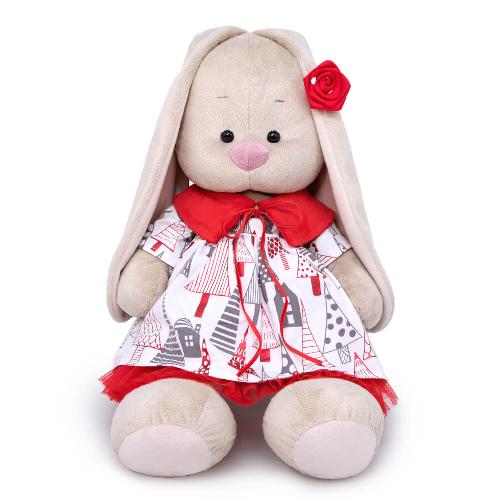 большой в платье с красным воротничком