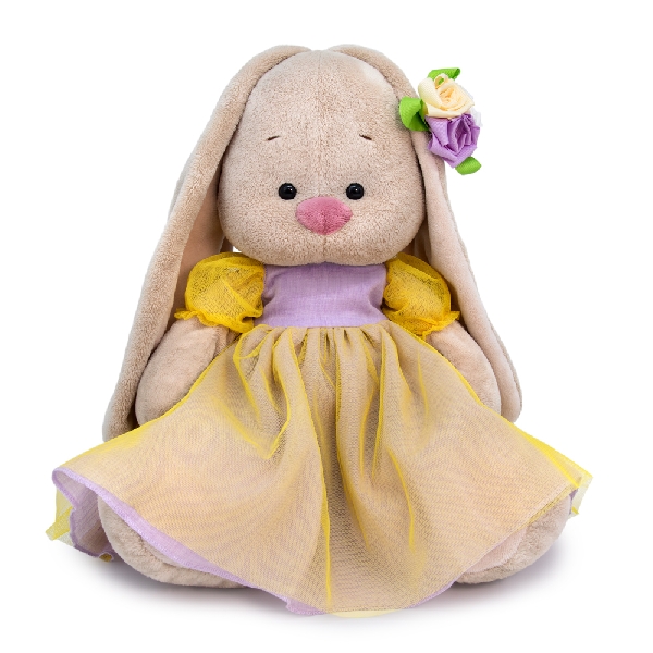 большой в лимонно-лавандовом платье