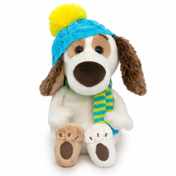 Бартоломей беби в голубой шапке и шарфе