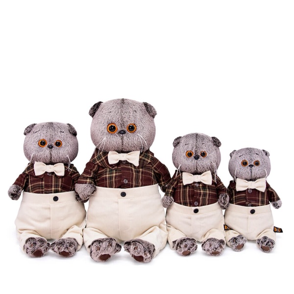 Басик в рубашке и вельветовых брюках