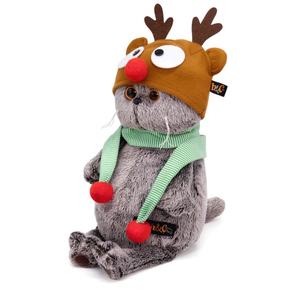 Басик в шапке «Олень»