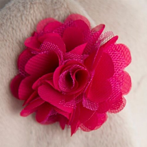 в синем платье с розовым бантиком