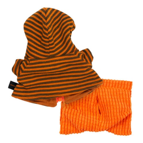 Оранжевые штаны и толстовка с капюшоном