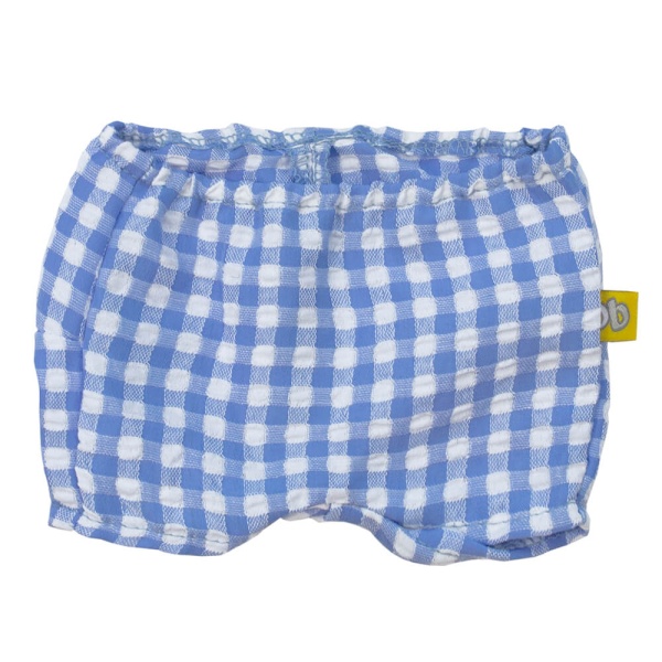 Голубая футболка с жилетиком и штанишки в клетку