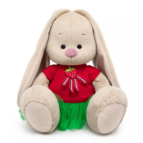 Зайка Ми в комбинированном платье с земляничкой