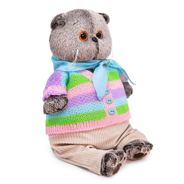 Басик в полосатой кофте и штанах