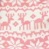 Розовый комплект со снежинками и оленями