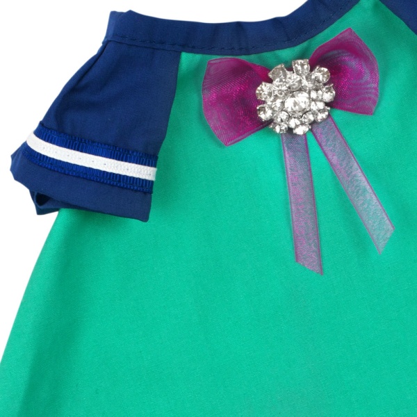 Сине-бирюзовое платье «Круиз» и фетровая сумочка