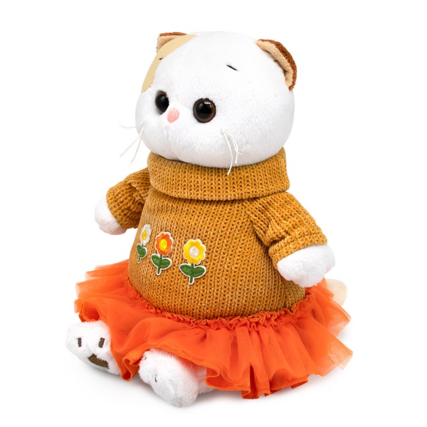 Ли-Ли в трикотажном платье с оборкой 