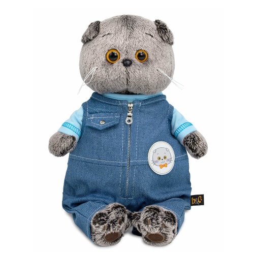 Кот Басик в комбинезоне "Деним"