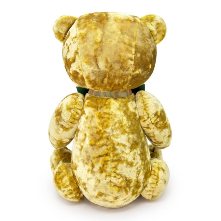 БернАрт Медведь золотой с фиолетовой брошкой 