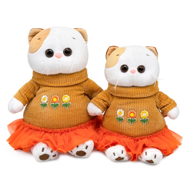 Ли-Ли в трикотажном платье с оборкой 