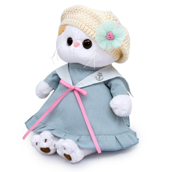 Ли-Ли в морском платье и вязаном берете