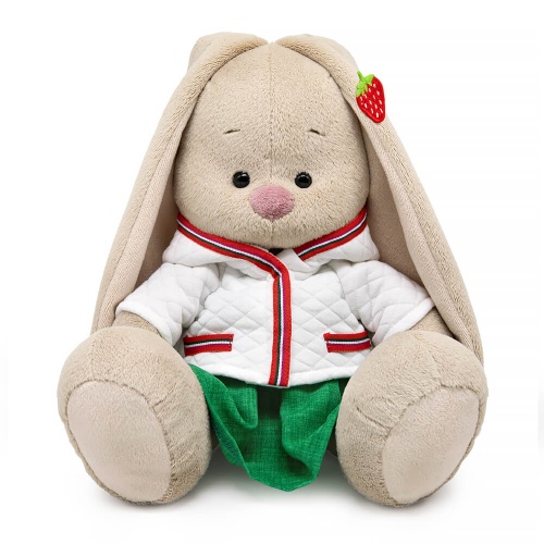 Зайка Ми в курточке и с земляничкой на ушке